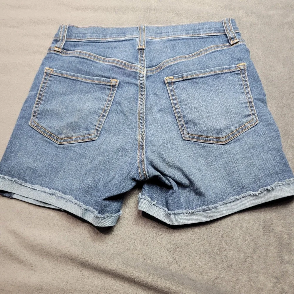 Old Navy Girls Denim Shorts Size 12 Frayed Hem Stretchy Jeans